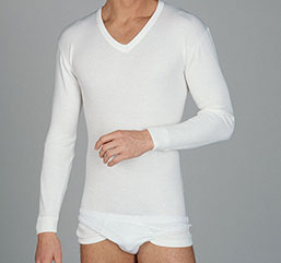 man wool and cotton long sleeves t-shirt